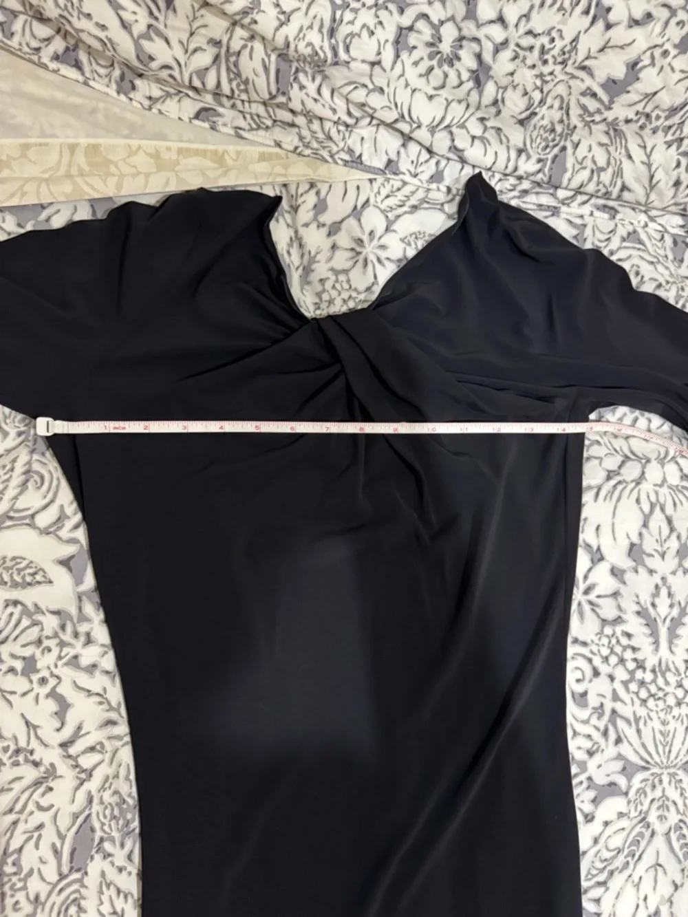 Armani Collezioni Black Long-Sleeve Twist-Neck Maxi Dress size 8 - Picture 4 of 10